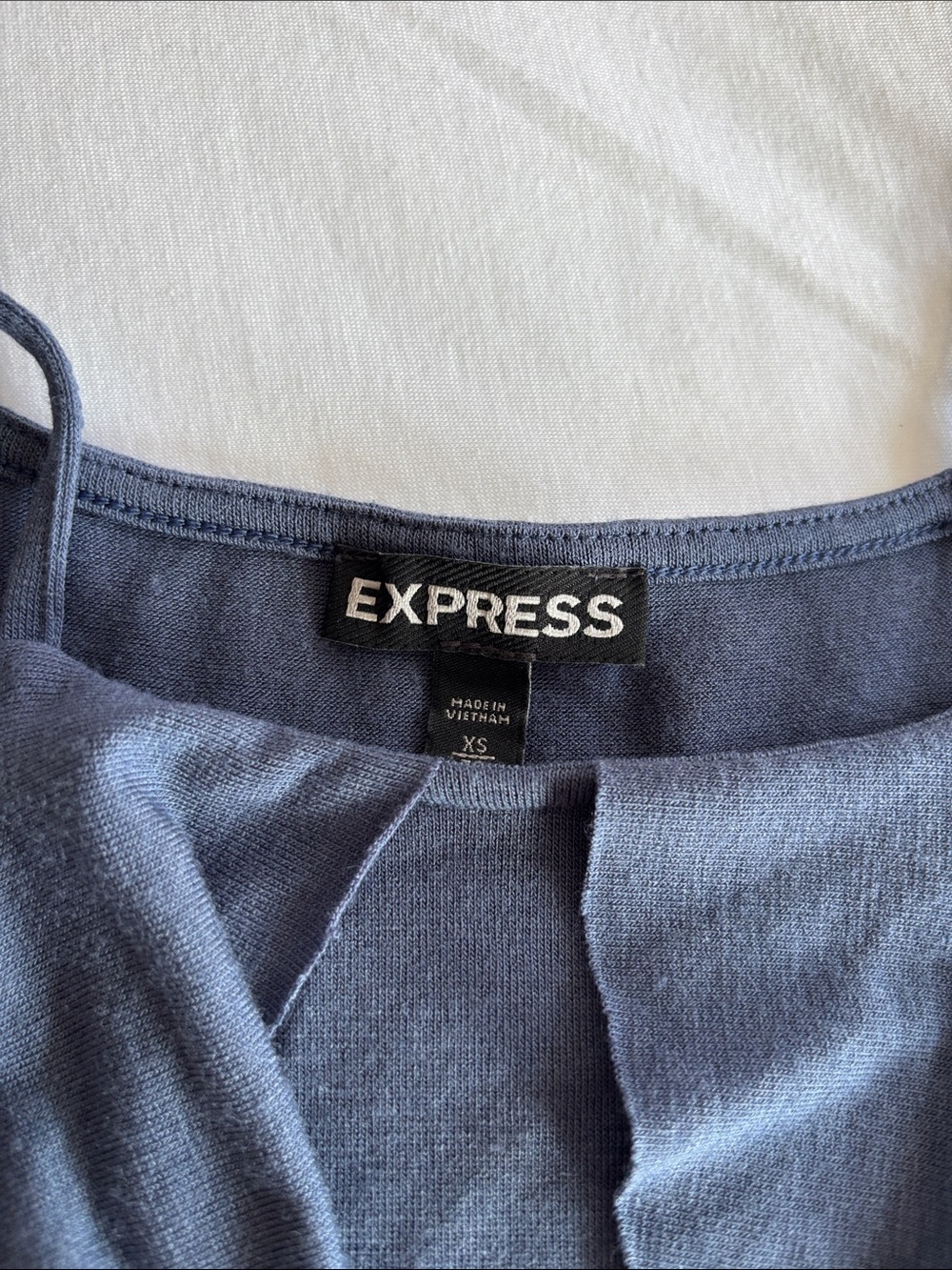 Express Blue Ruffle Knot Cami - Picture 3 of 6
